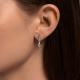 Серьги из белого золота Diamant с бриллиантом