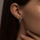 Серьги из белого золота Diamant с сапфиром