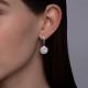 Серьги из белого золота Diamant с рубином и бриллиантом выращенным