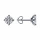 Серьги из белого золота Diamant с бриллиантом