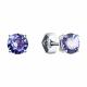 Серьги из белого золота Diamant с танзанитом