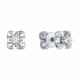 Серьги из белого золота Diamant с рубином и бриллиантом выращенным