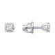 Серьги из белого золота Diamant с бриллиантом выращенным