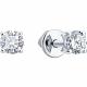 Серьги из белого золота Diamant с бриллиантом выращенным