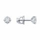Серьги из белого золота Diamant с бриллиантом выращенным