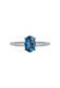 Кольцо из белого золота Diamant с фианитом и Лондон топазом