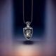 Серебряная подвеска-иконка Великомученик Георгий Победоносец TALANT с деревом Граб
