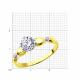 Кольцо из лимонного золота Diamant с фианитом