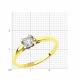 Кольцо из лимонного золота Diamant с фианитом