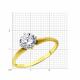 Кольцо из лимонного золота Diamant с фианитом