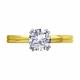 Кольцо из лимонного золота Diamant с фианитом