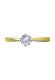 Кольцо из лимонного золота Diamant с фианитом