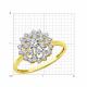 Кольцо из лимонного золота Diamant с фианитом
