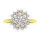 Кольцо из лимонного золота Diamant с фианитом