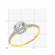 Кольцо из лимонного золота Diamant с фианитом