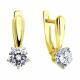 Серьги из лимонного золота Diamant с фианитом