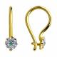 Серьги из лимонного золота Diamant с фианитом