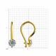 Серьги из лимонного золота Diamant с фианитом