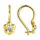 Серьги из лимонного золота Diamant с фианитом