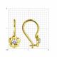 Серьги из лимонного золота Diamant с фианитом