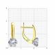 Серьги из лимонного золота Diamant с фианитом