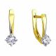 Серьги из лимонного золота Diamant с фианитом