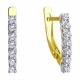 Серьги из лимонного золота Diamant с фианитом