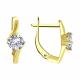 Серьги из лимонного золота Diamant с фианитом