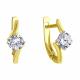 Серьги из лимонного золота Diamant с фианитом