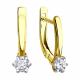 Серьги из лимонного золота Diamant с фианитом