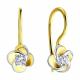 Серьги из лимонного золота Diamant с фианитом