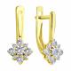 Серьги из лимонного золота Diamant с фианитом