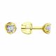 Серьги из лимонного золота Diamant с фианитом