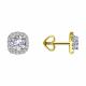 Серьги из лимонного золота Diamant с фианитом