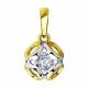 Подвеска из лимонного золота Diamant с фианитом