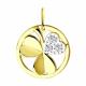 Подвеска из лимонного золота Diamant с фианитом