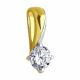 Подвеска из лимонного золота Diamant с фианитом