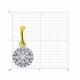 Подвеска из лимонного золота Diamant с фианитом