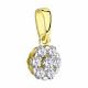 Подвеска из лимонного золота Diamant с фианитом