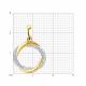Золотая подвеска SOKOLOV с фианитом