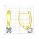 Золотые серьги Diamant с бриллиантом