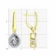 Серьги из лимонного золота Diamant с танцующим бриллиантом
