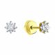 Серьги из лимонного золота Diamant с бриллиантом