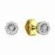 Серьги из лимонного золота Diamant с бриллиантом