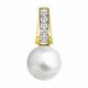 Подвеска из лимонного золота Diamant с бриллиантом и жемчугом