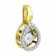 Подвеска из лимонного золота Diamant с танцующим бриллиантом