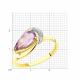 Кольцо из лимонного золота Diamant с фианитом и аметистом