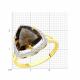 Кольцо из лимонного золота Diamant с фианитом и раухтопазом