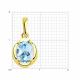 Подвеска из лимонного золота Diamant с топазом