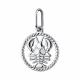 Серебряная подвеска Знак зодиака Рак TALANT